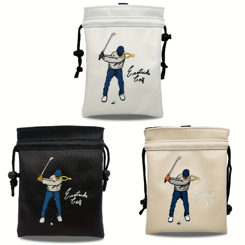Golf Equipment Drawing - Portable golf bag with drawstring closure
