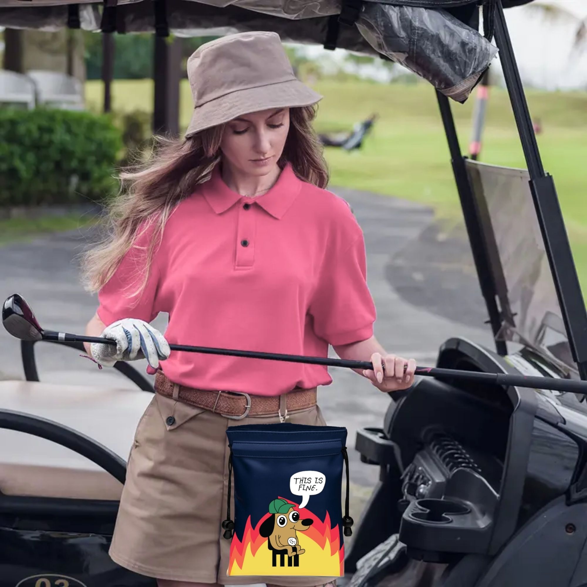 Funny Golf Valuables Pouch THI - Golf Equipment Drawing のレビューと価格