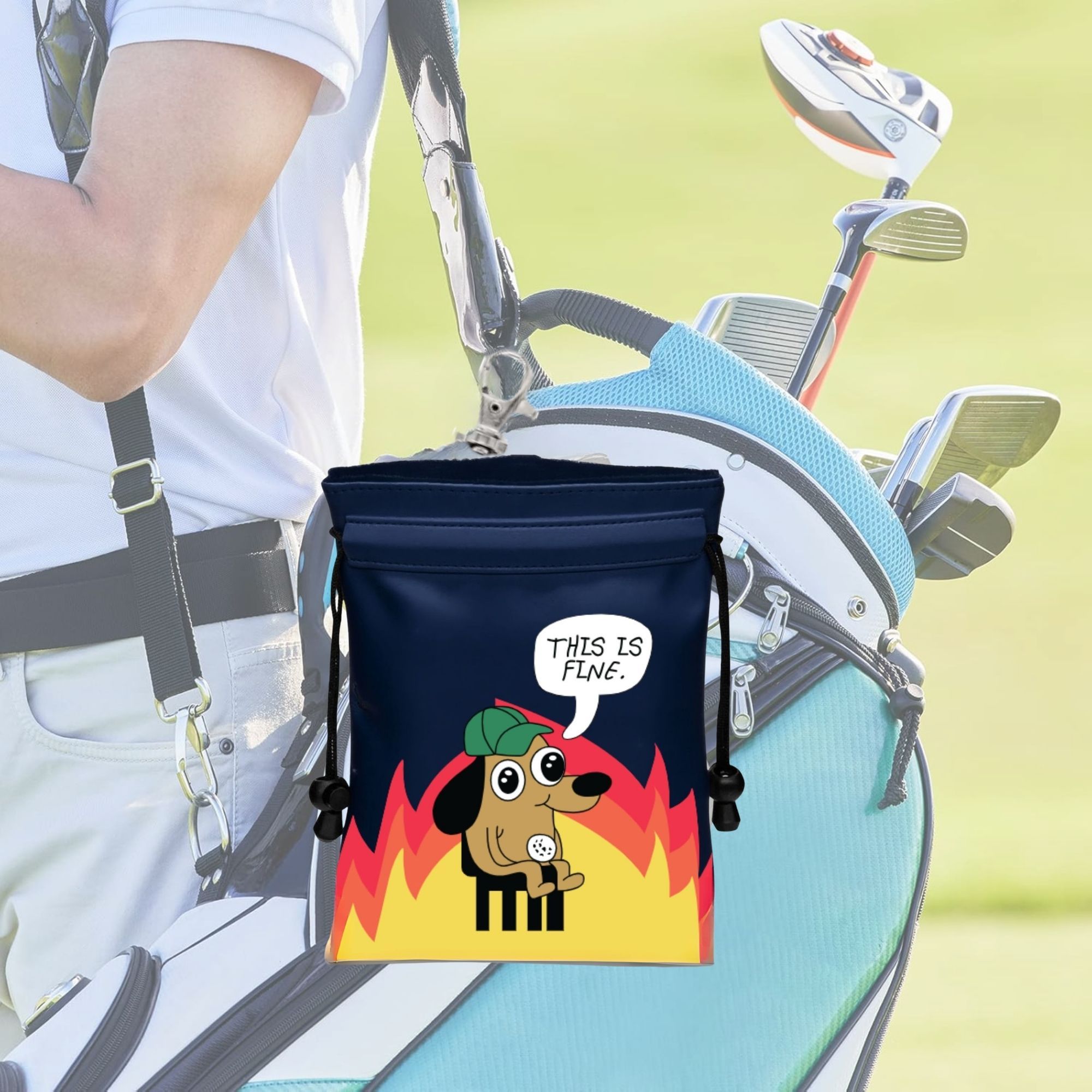 Funny Golf Valuables Pouch THI - Golf Equipment Drawing のレビューと価格