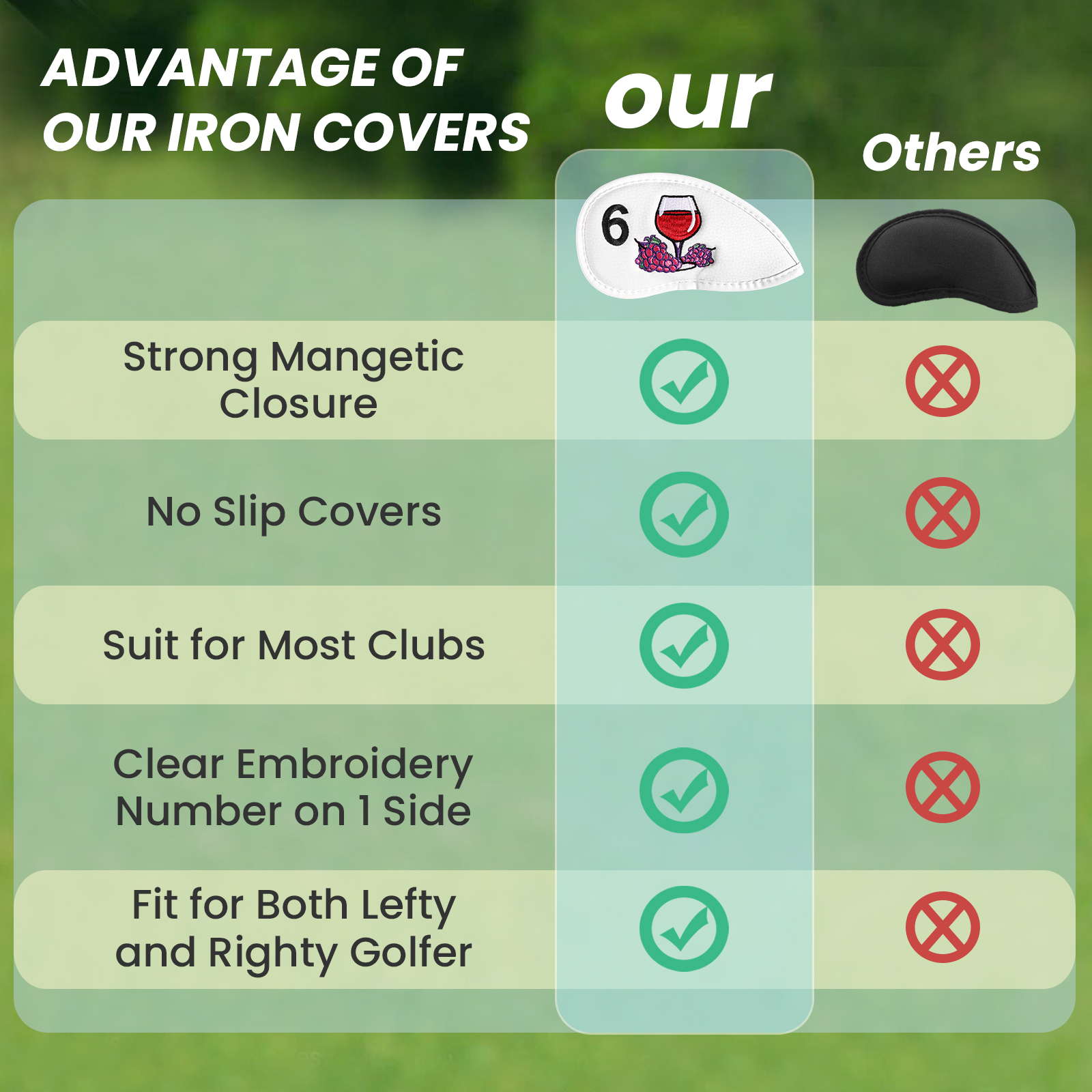 Magnetic Golf Club Head Covers - Golf Equipment Storage のレビューと価格