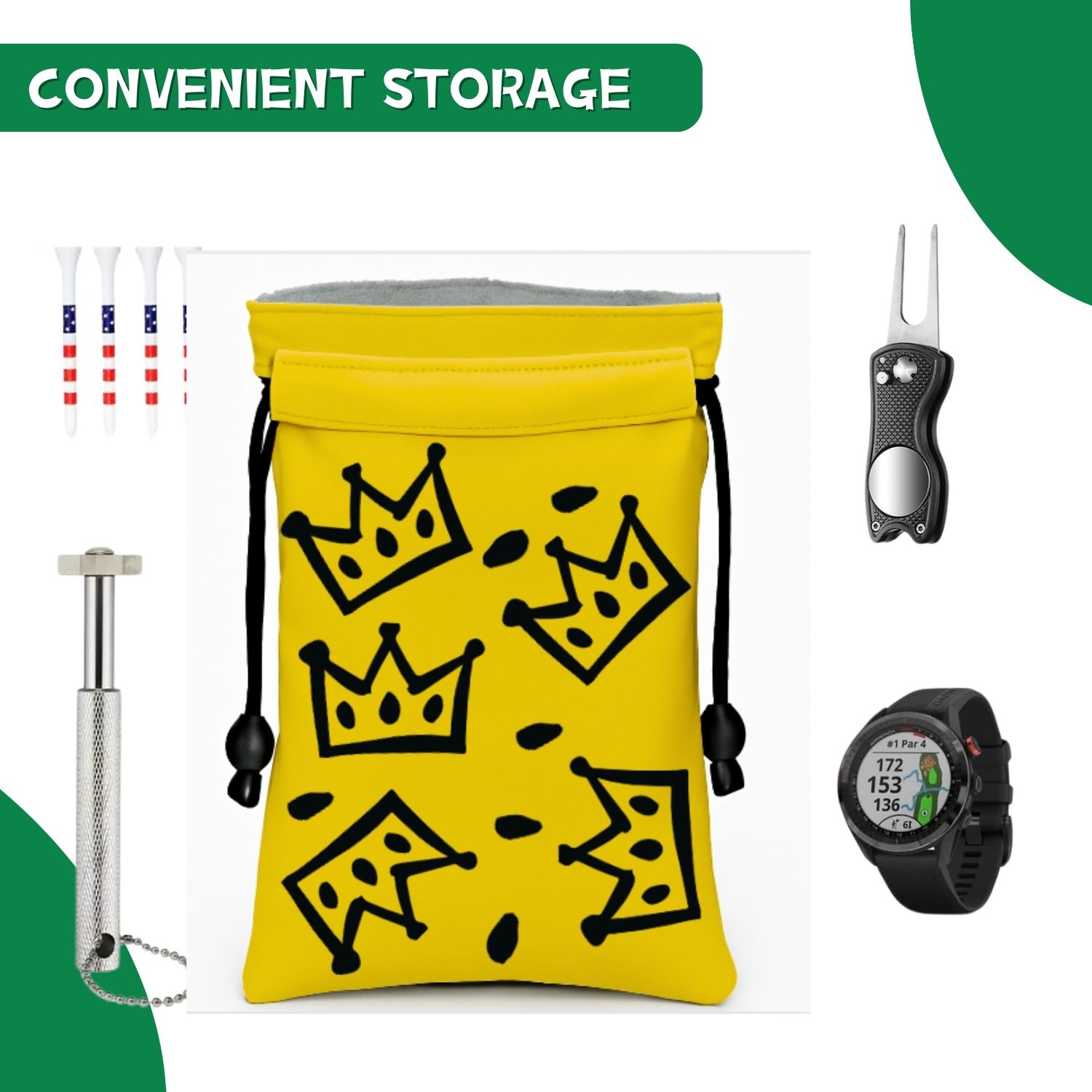 Crown Golf valuable item bag,  - Golf Equipment Drawing のレビューと価格