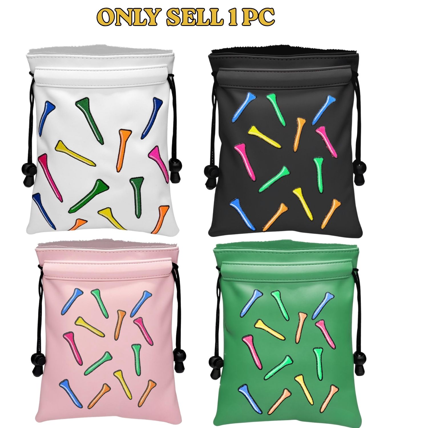 Funny Golf Valuables Pouch Gol - Golf Equipment Drawing のレビューと価格