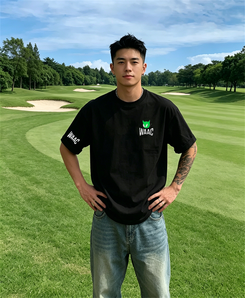 Men's Black Golf T-shirt Short - Golf Equipment Logo のレビューと価格