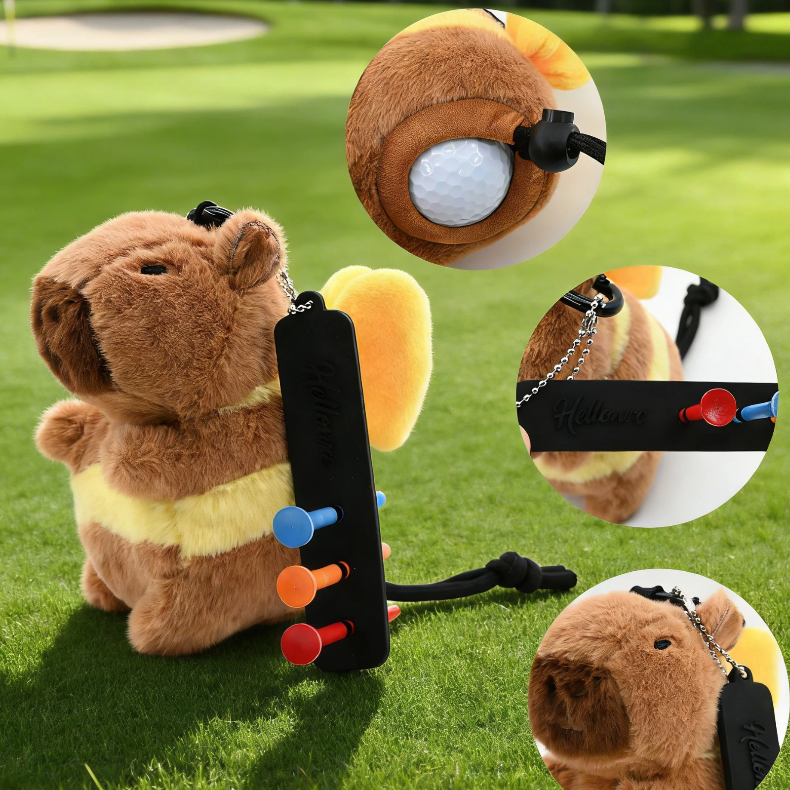 Golf Ball Bag Pouch Capybara P - Golf Equipment Drawing のレビューと価格