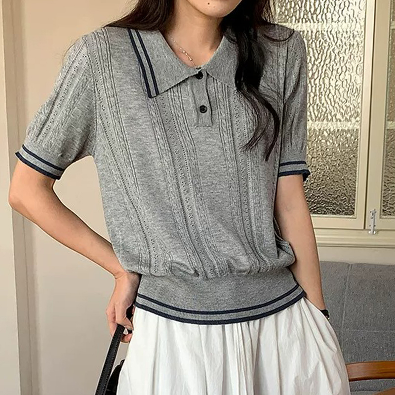 Short Sleeve Polo Neck Knit To - Golf Equipment Women のレビューと価格