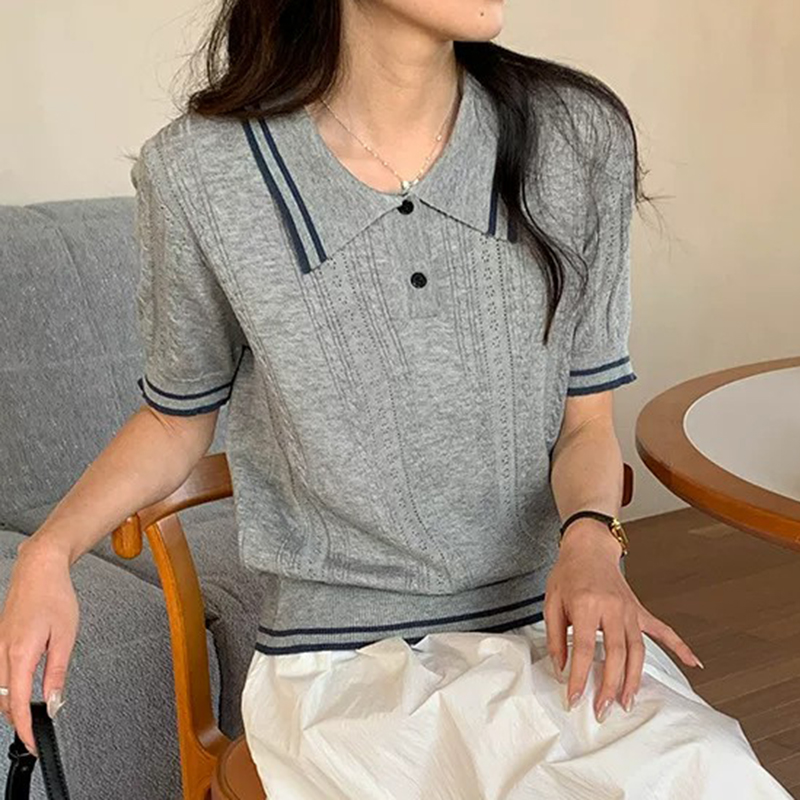 Short Sleeve Polo Neck Knit To - Golf Equipment Women のレビューと価格