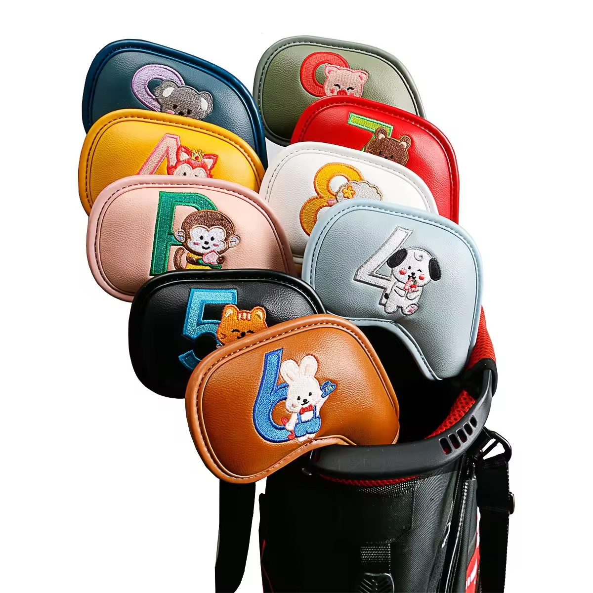 9Pcs Cute Cartoon Animal Golf  - Golf Equipment Storage のレビューと価格