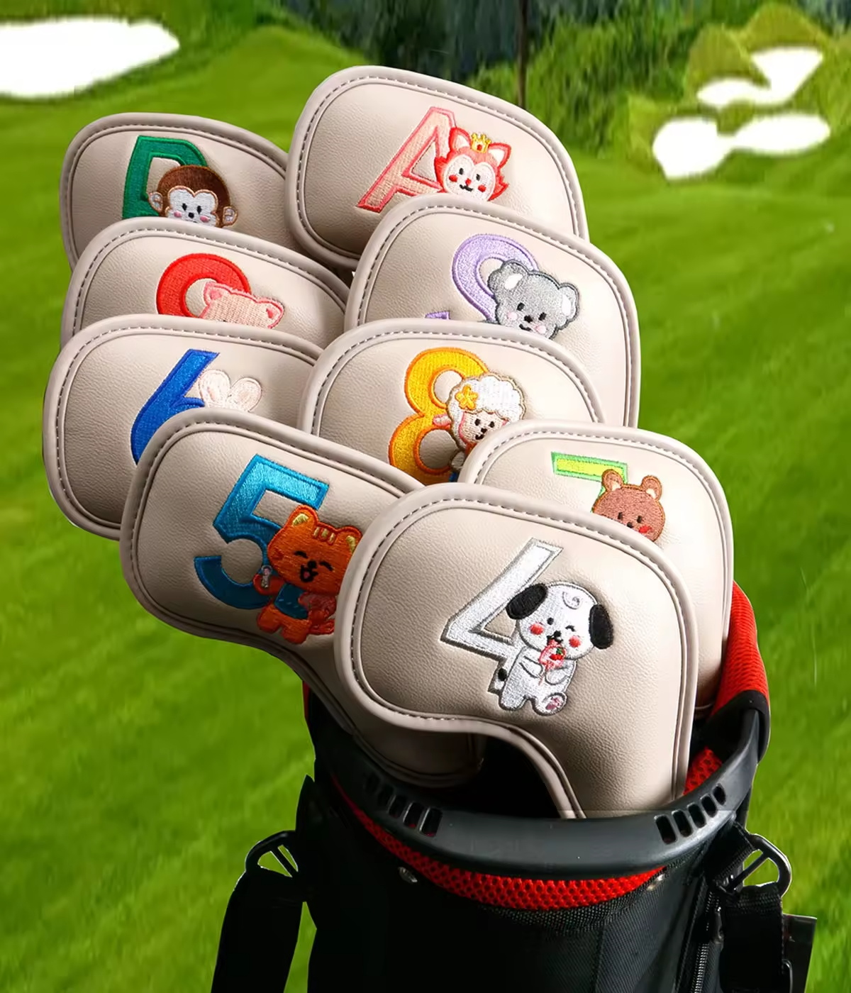 9Pcs Cute Cartoon Animal Golf  - Golf Equipment Storage のレビューと価格