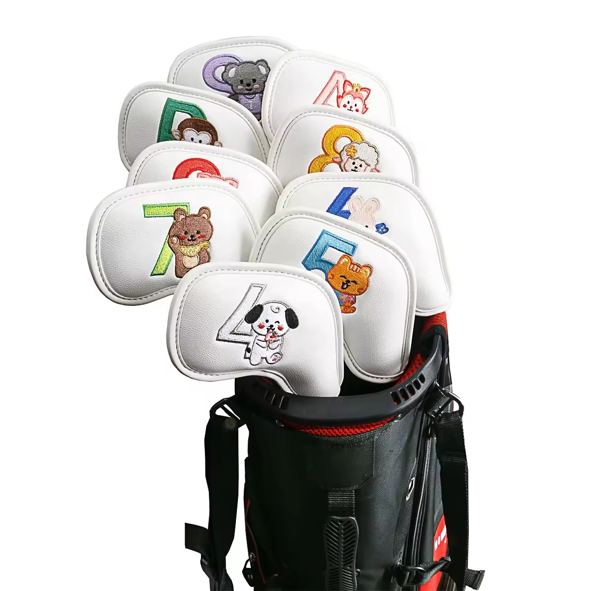 9Pcs Cute Cartoon Animal Golf  - Golf Equipment Storage のレビューと価格