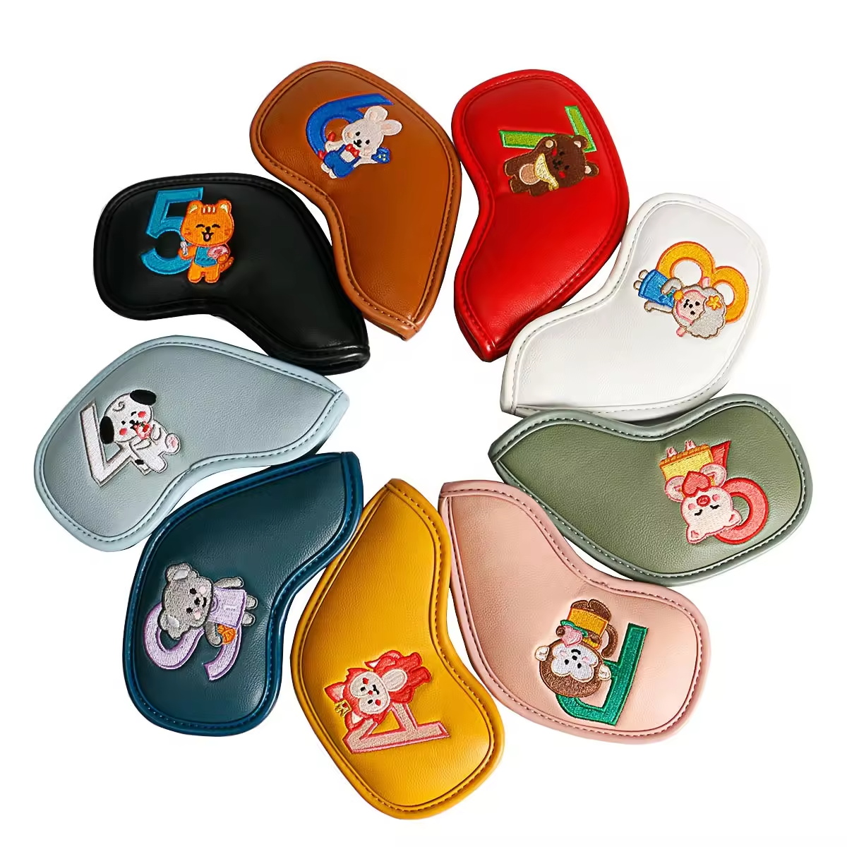 9Pcs Cute Cartoon Animal Golf  - Golf Equipment Storage のレビューと価格