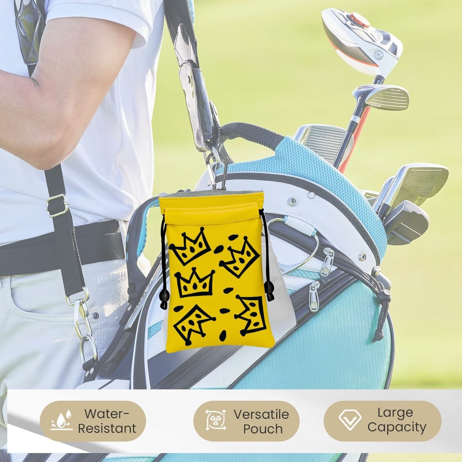 Funny Golf Valuables Pouch , G - Golf Equipment Drawing のレビューと価格