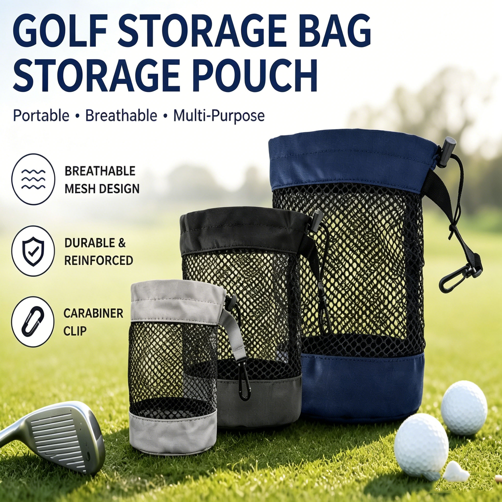 Golf Storage Bag Storage Pouch - Golf Equipment Drawing のレビューと価格