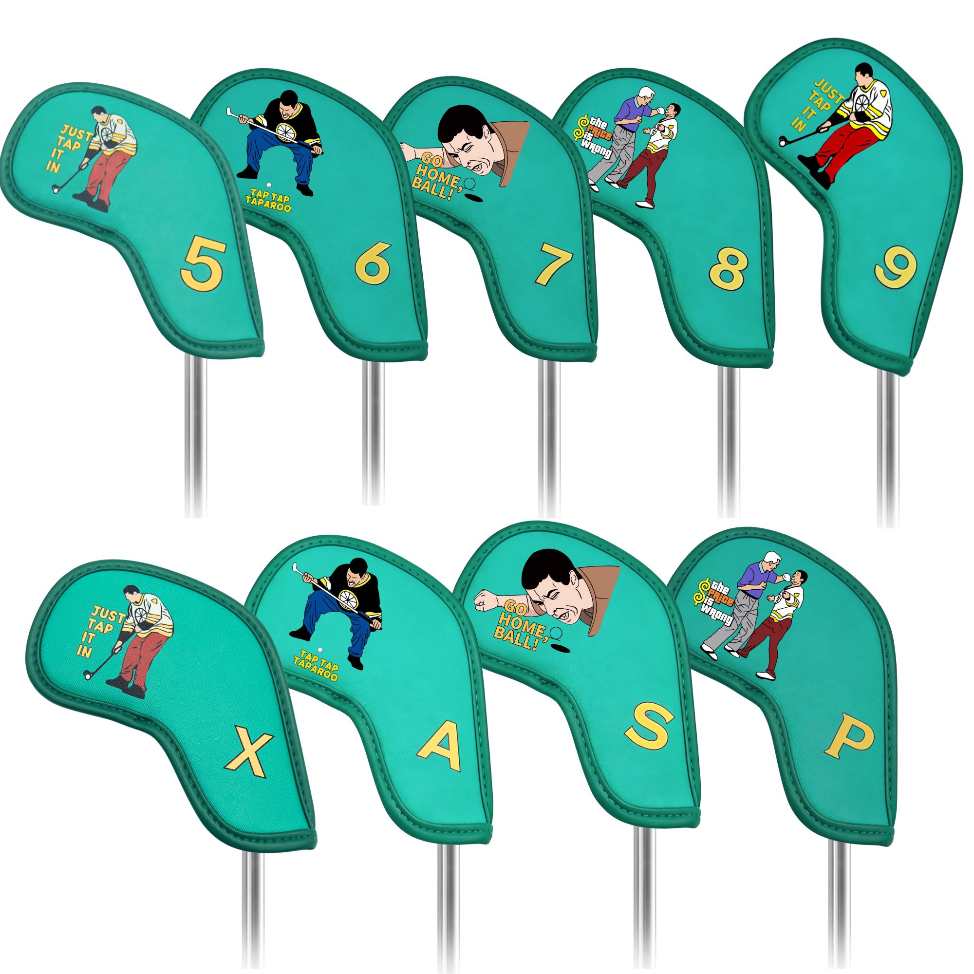 9 pcs Golf Iron Covers with Fu - Golf Equipment Storage のレビューと価格
