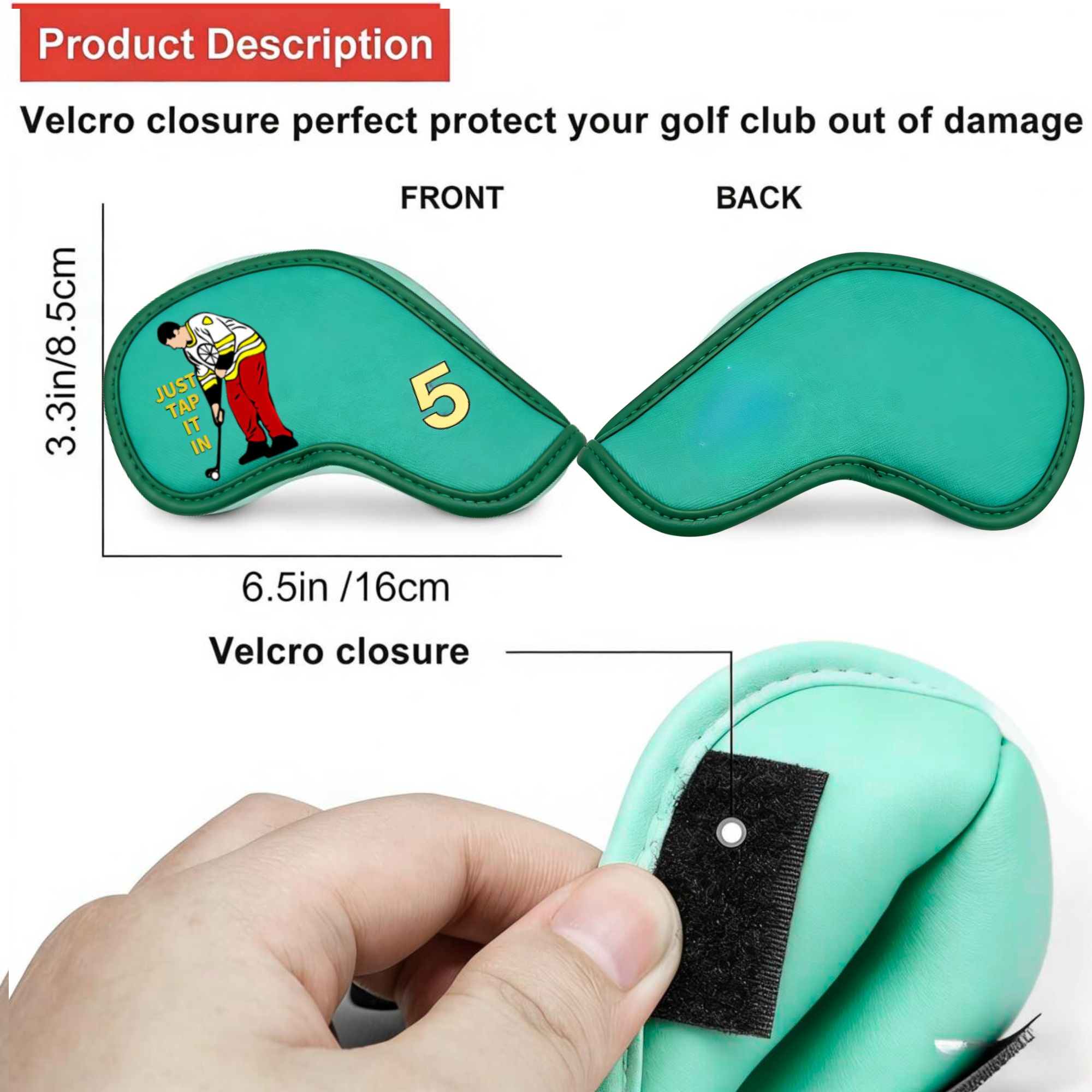 9 pcs Golf Iron Covers with Fu - Golf Equipment Storage のレビューと価格