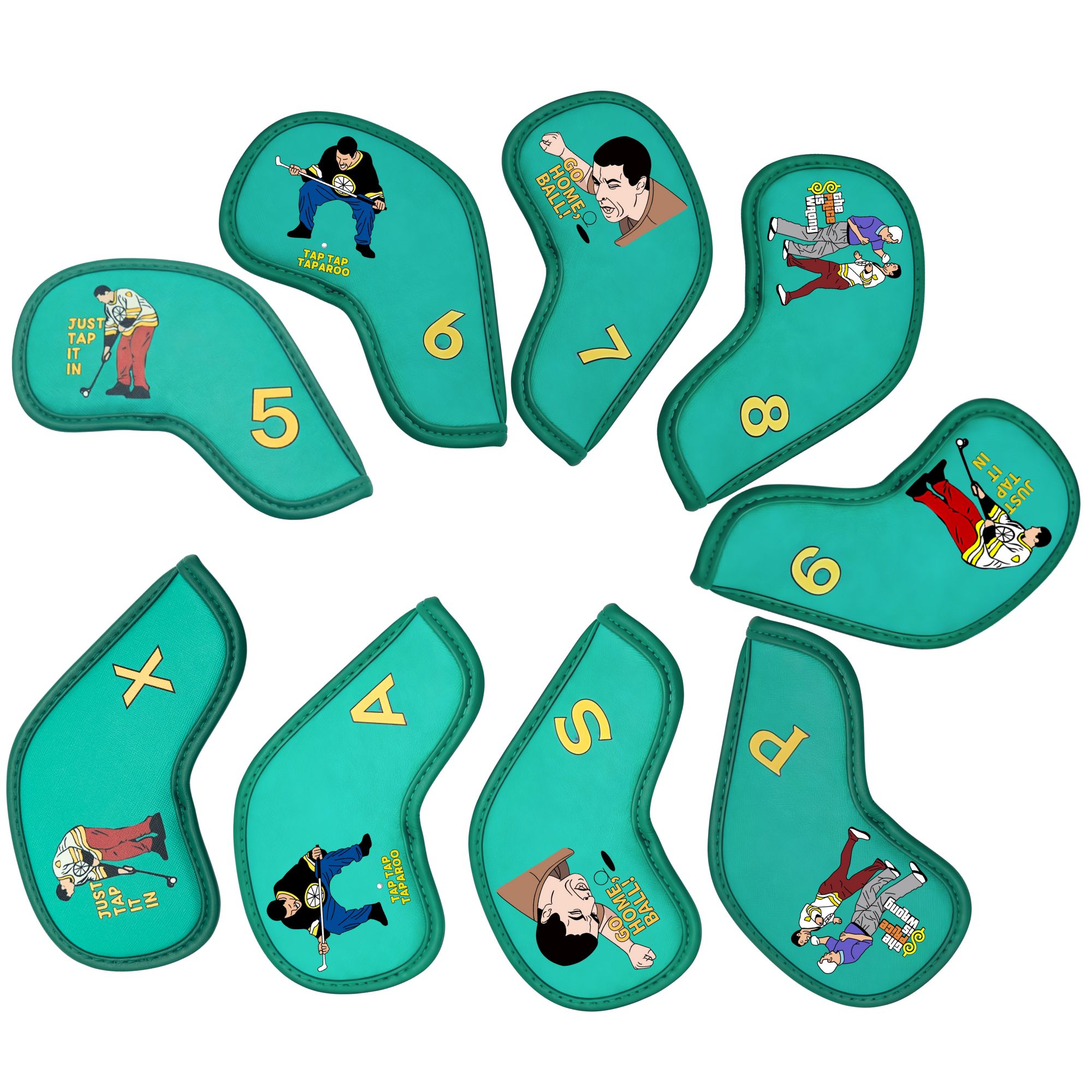 9 pcs Golf Iron Covers with Fu - Golf Equipment Storage のレビューと価格